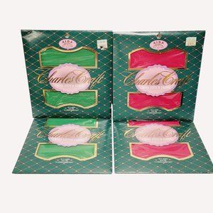 4 Charles Craft Cross Stitch Fabric Aida & Fiddlers 14 ct 2 Blue 2 Red Cotten